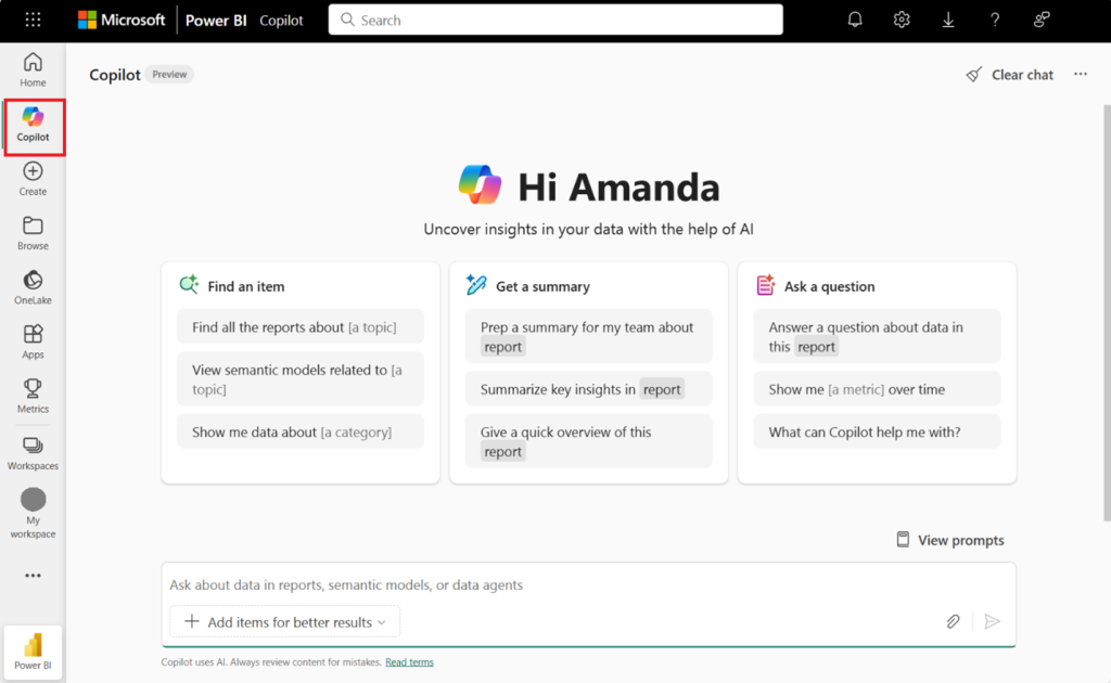 Copilot in Power BI